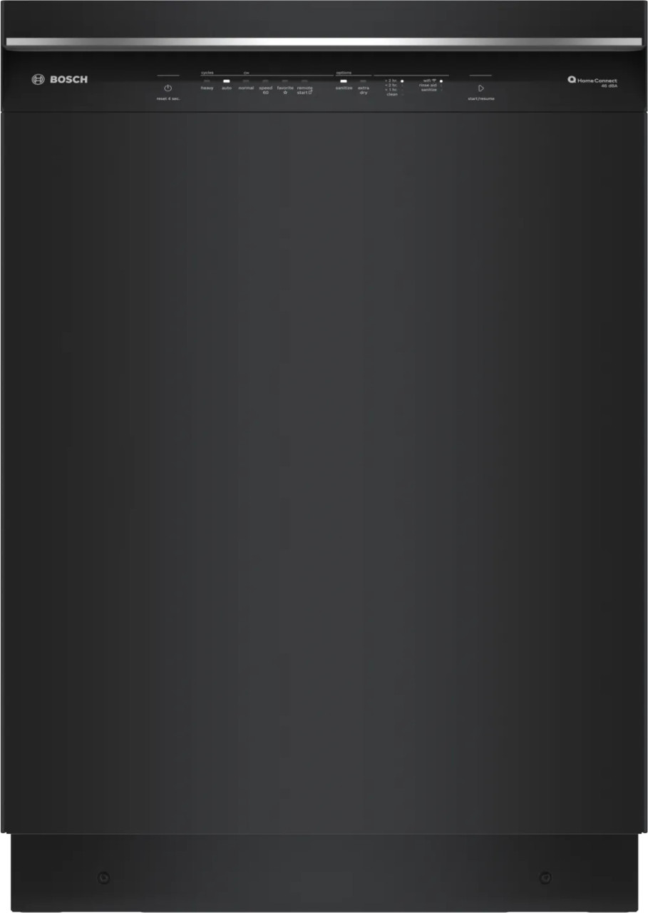 SHE53C86N Bosch 24" Front Control Dishwasher with Recessed Handle 300 Series - 46 dBa - Black