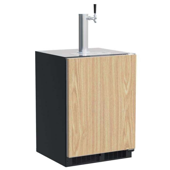 MLKR224ISA1A Marvel 24" Built In Dispenser with Single Beer and Beverage Tap - Reversible Door - Custom Panel