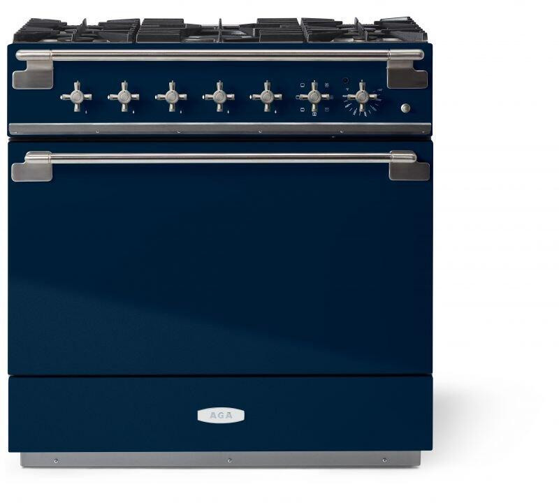 AEL361DFIND Aga 36" Elise Dual Fuel Range - Indigo