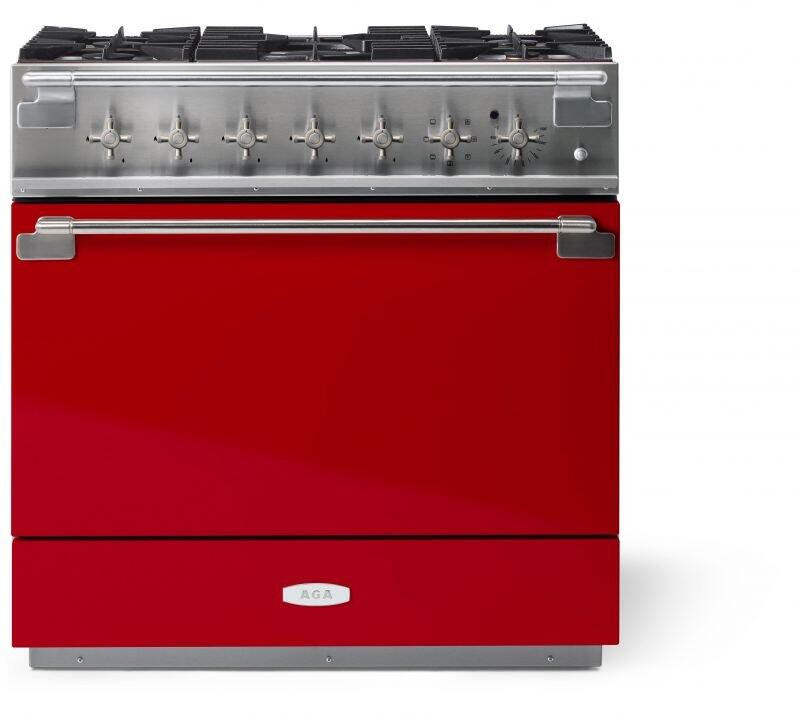 AGA AEL361DFPCR 36" Elise Dual Fuel Range - Piccadilly Red