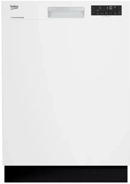 DUT25401W Beko 24" Tall Tub Front Control Dishwasher with 5 Wash Cycles