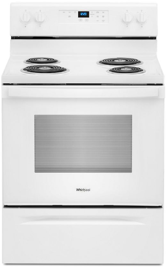 WFC315S0JW Whirlpool 30" Electric Range with Large Oven Window - White