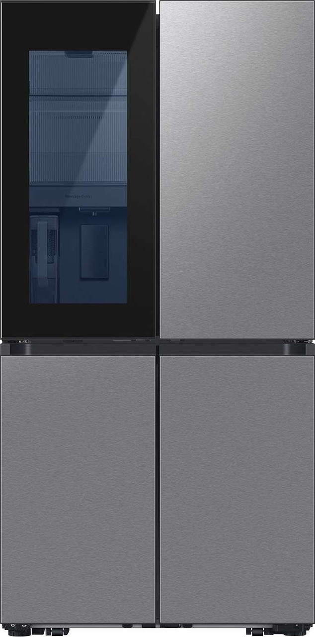 RF29DB9700QL Samsung 36" Bespoke 4 Door Flex French Door Refrigerator with Beverage Center - Charcoal Beverage Zone panel, Stainless Steel