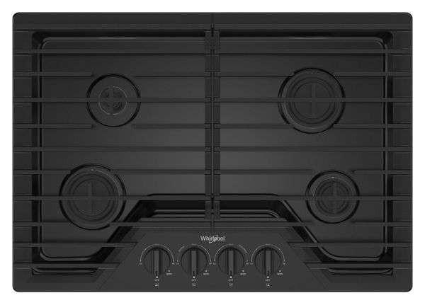 Whirlpool WCGK3030PB 30" Gas Cooktop with SpeedHeat Burner - Black