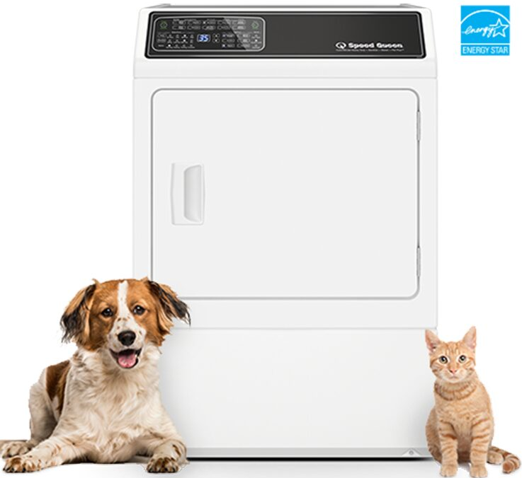 Speed Queen DF7004WG 27" Front Load Gas Dryer with PetPlus and Steam Refresh - White