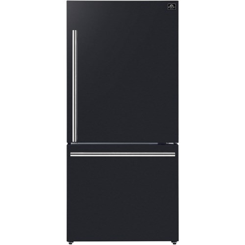 FFFFD178531BLK Forno Espresso Milano 31" Bottom Mount Refrigerator 17.2 cu. ft. - Right Hinge - Black