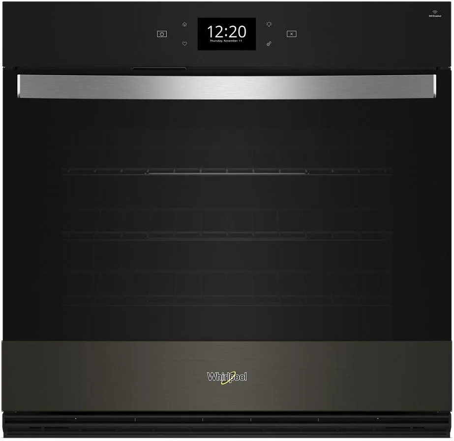 WOES7030PV Whirlpool 30" Smart Single Wall Oven with Air Fry - Fingerprint Resistant Black Stainless Steel