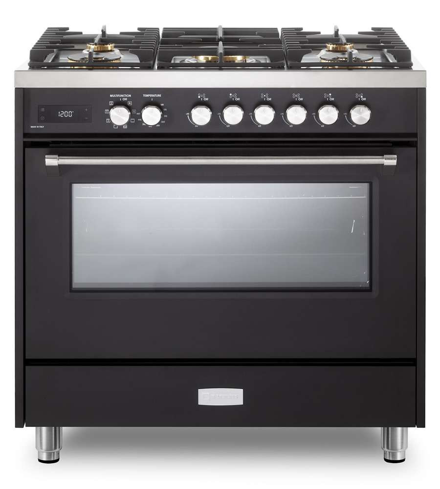 Verona VUFSGE365E Ultima 36" Dual Fuel Range with Multi-Functional Oven - Matte Black