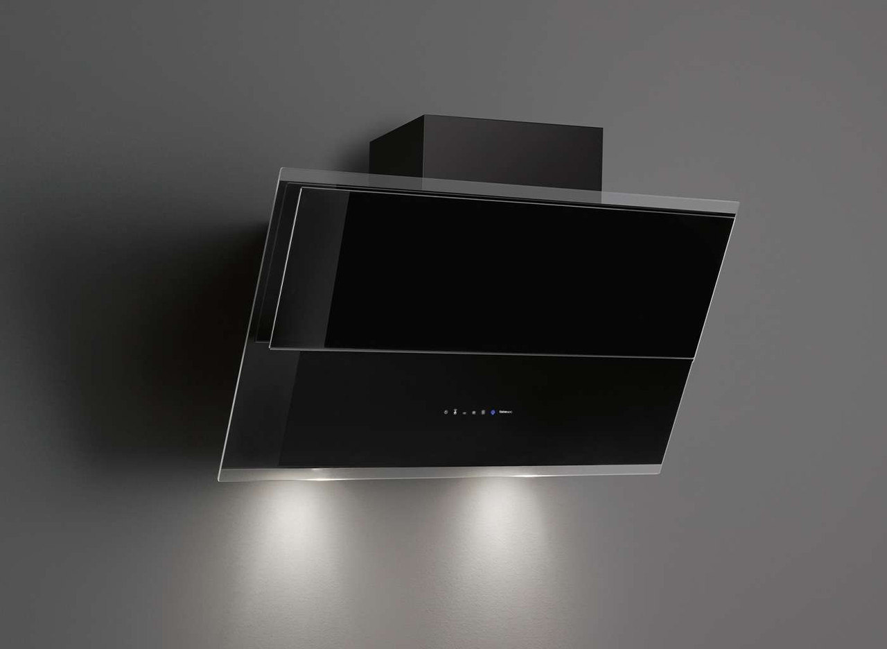 Falmec FDVER36W5BK Verso NRS 36" Wall Mount Hood - 500 CFM - Black Glass