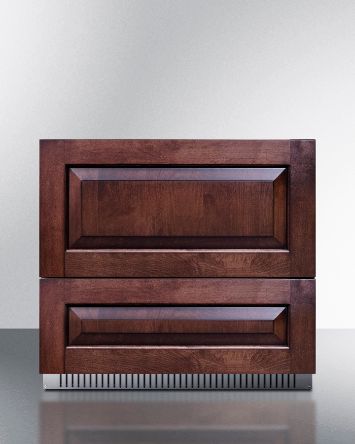 SPR36332DPNR Summit 36" Indoor and Outdoor 2-Drawer All Refrigerator with Professional Handles - Custom Panel