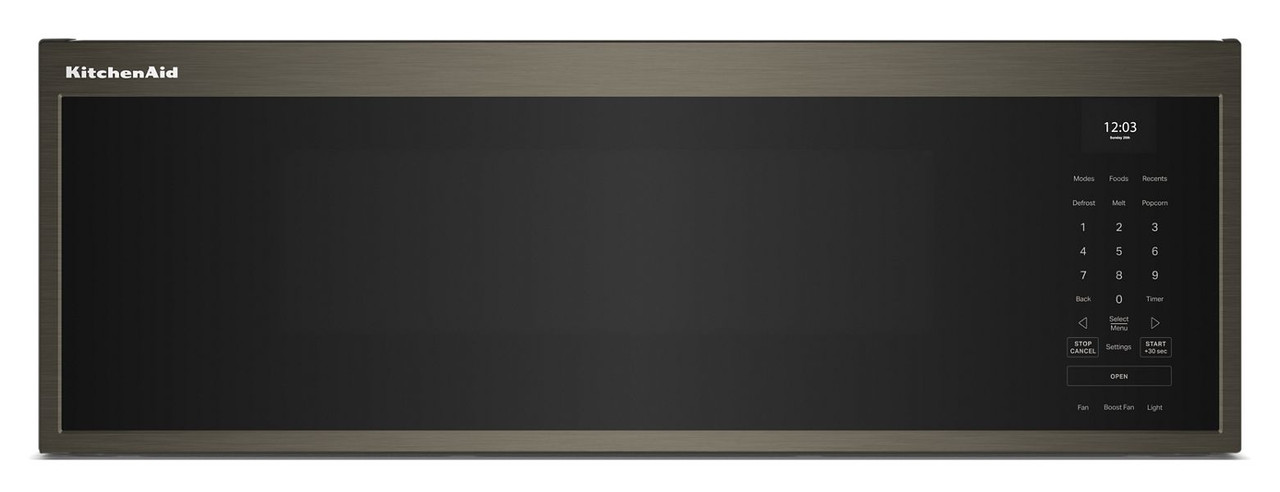 KMML550RBS KitchenAid 30" Smart Low Profile Over-the-Range Microwave Sensor Cooking - Black Stainless Steel