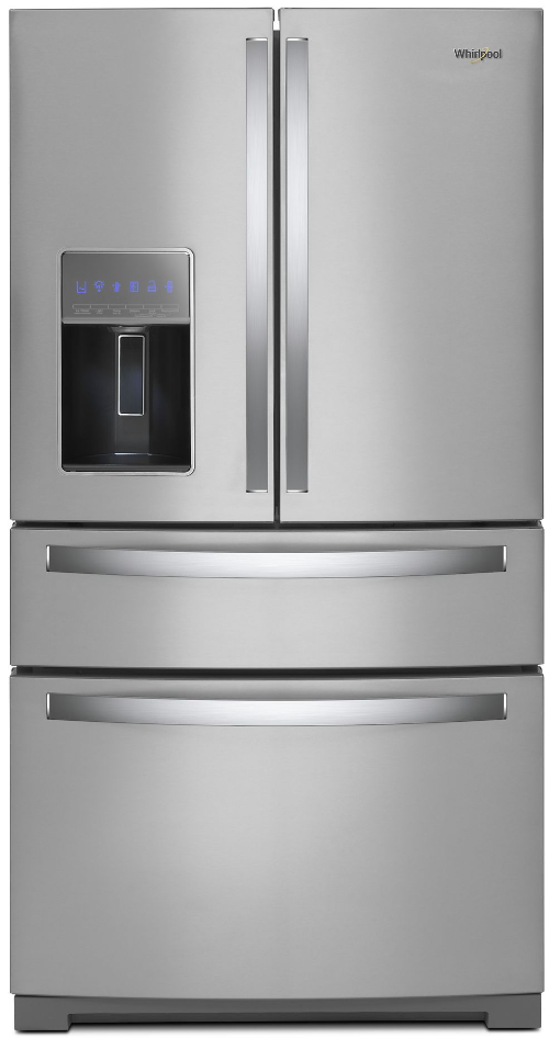 WRMF7736PZ Whirlpool 36" 4-Door French Door Refrigerator 26 cu. Ft. with Prep and Store Bins - Stainless Steel