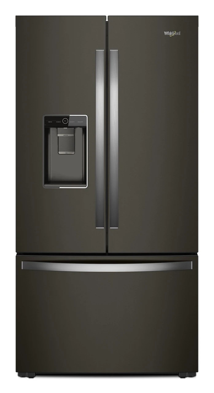 Whirlpool WRFC9636RV 36" Counter Depth French Door Refrigerator with External Ice and Water 23.8 cu. ft. - Fingerprint Resistant Black Stainless Steel