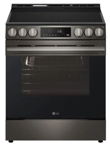 LG LSEL6333ZE 30" 6.3 cu.ft. Smart Slide-in Electric Range with Air Fry - Black Stainless Steel