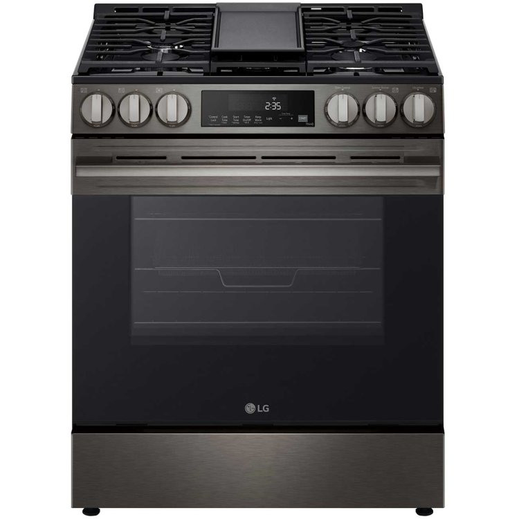 LG LSGL5833Z 30" 5.8 cu.ft. Smart Slide-in Gas Range with Air Fry - Black Stainless Steel