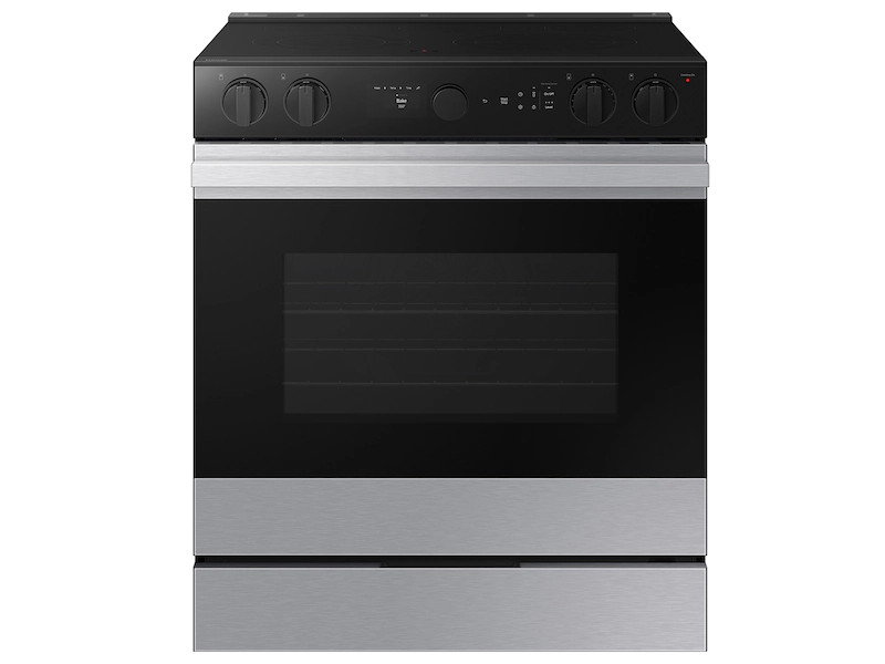NSE6DG8502SR Samsung 30" Slide-In Electric Range with Air Sous Vide and Air Fry - Stainless Steel