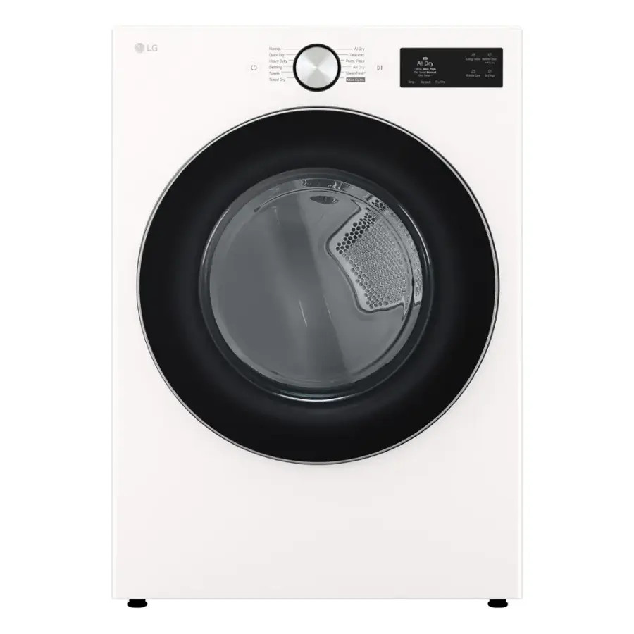 LG DLGX5801A 27" Ultra Large Capacity Gas Dryer with AI Sensor Dry 7.4 cu.ft. - Alpine White