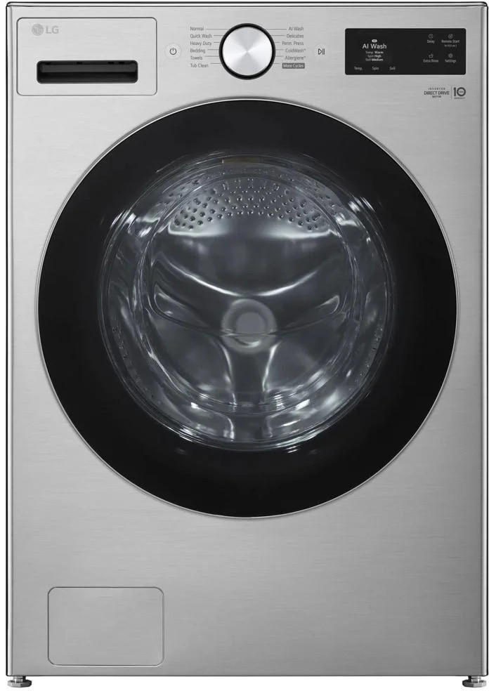 LG WM5800HVA 27" Ultra Large Capacity Front Load Washer with TurboWash and Steam 5.0 cu.ft. - Graphite Steel