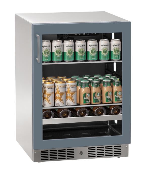 Marvel MRBV224IG31A 24" Essential Beverage Center with Glass Door and Lock - Custom Panel