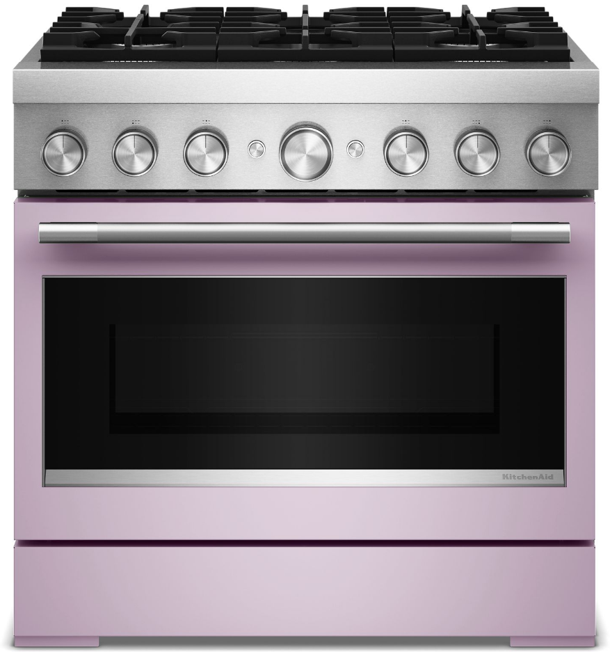 KitchenAid KFDS936SWF 36" Commercial-Style Dual Fuel Range with Griddle - Wildflower