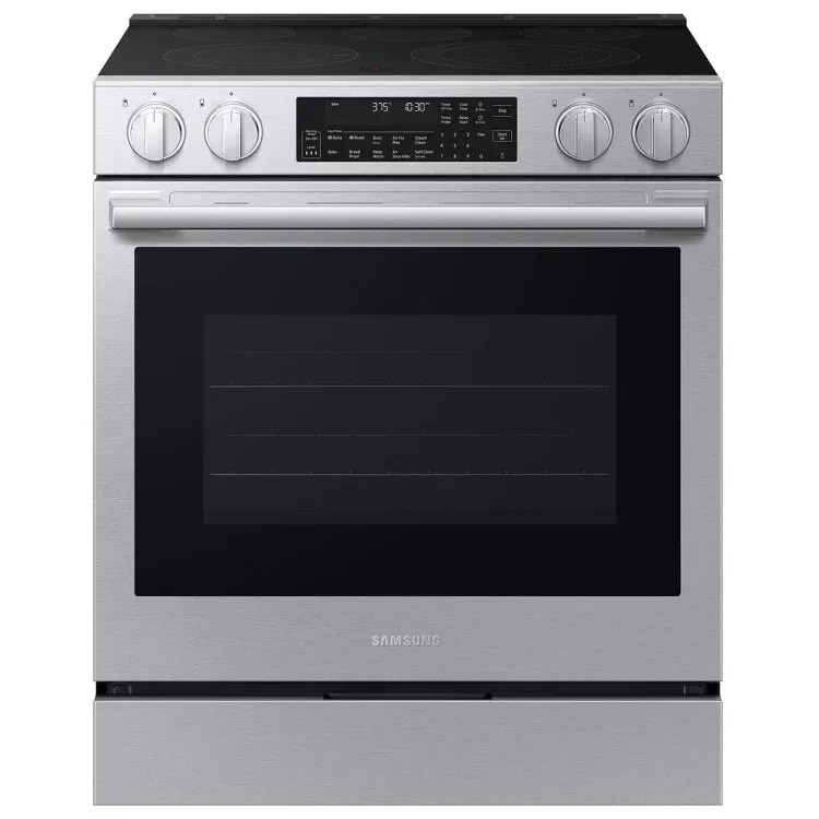 Samsung NSE90H63SRAA 30" Bespoke Smart Slide-In Electric Range 6.3 cu. ft. with No Preheat Air Fry - Fingerprint Resistant Stainless Steel