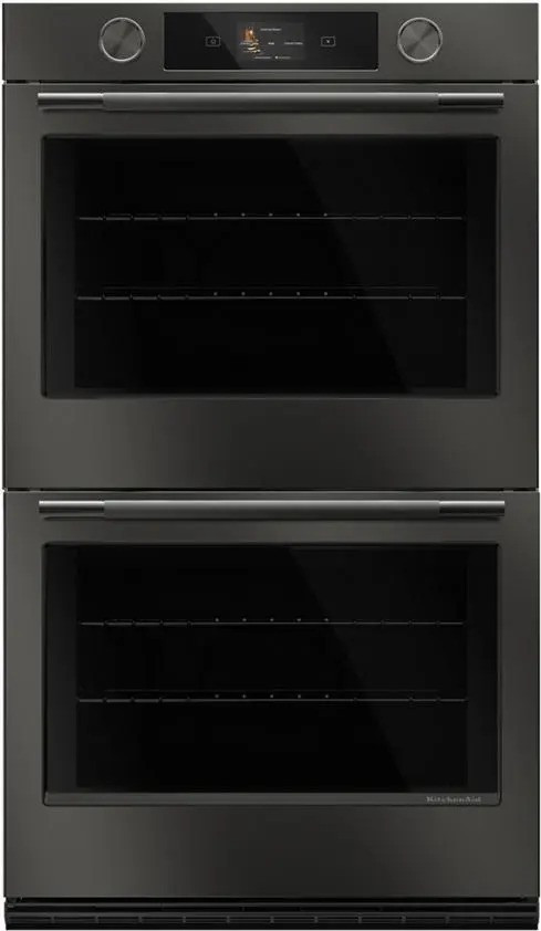 KitchenAid KOED930SBE 30" Smart Electric Double Wall Oven with Intelligent Cooking Camera - Black Ore