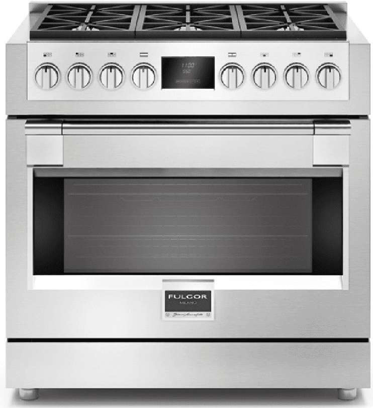 F6PGR366S2 Fulgor Milano 36" Sofia Pro All Gas Range with 6 Sealed Burners and DualFan