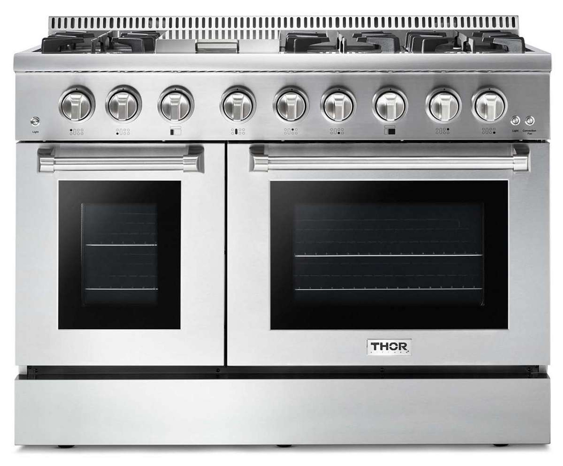 LRG4807U Thor Kitchen 48" Double Oven Gas Range with 6 Sealed Burners