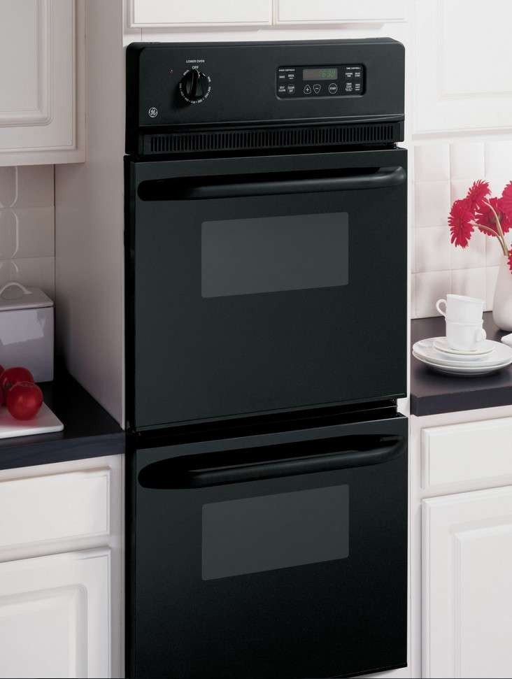 JRP28BJBB GE 24" Builtin Double Wall Oven Black