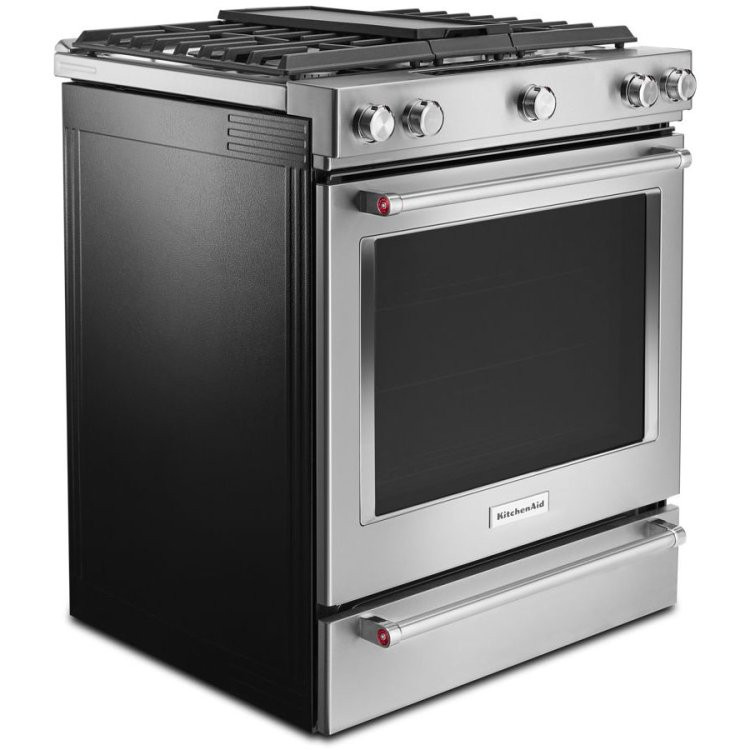 KSDB900ESS KitchenAid 7.1 Cu. Ft. 30" Dual Fuel 5 Burner Convection