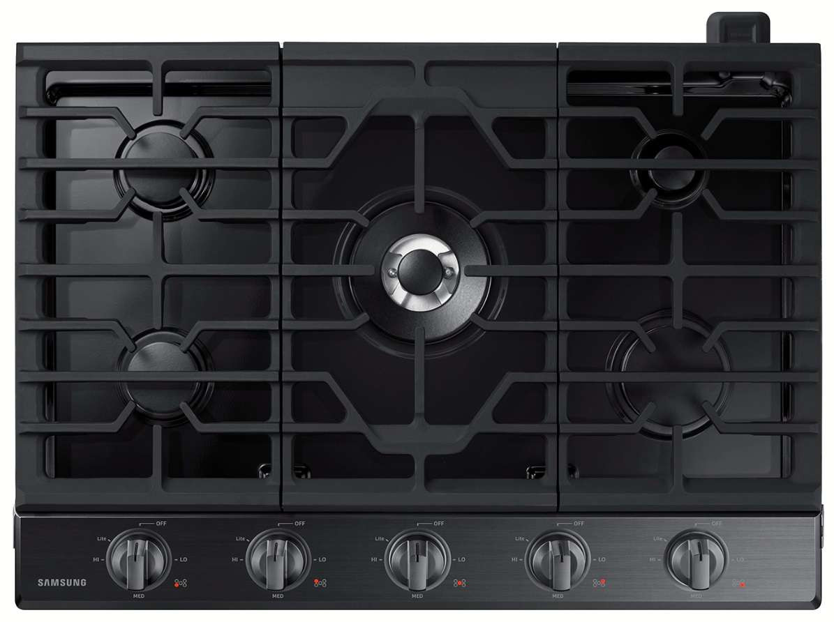 NA36N7755TG Samsung 36" Gas Cooktop with 5 Sealed Burners and Blue LED