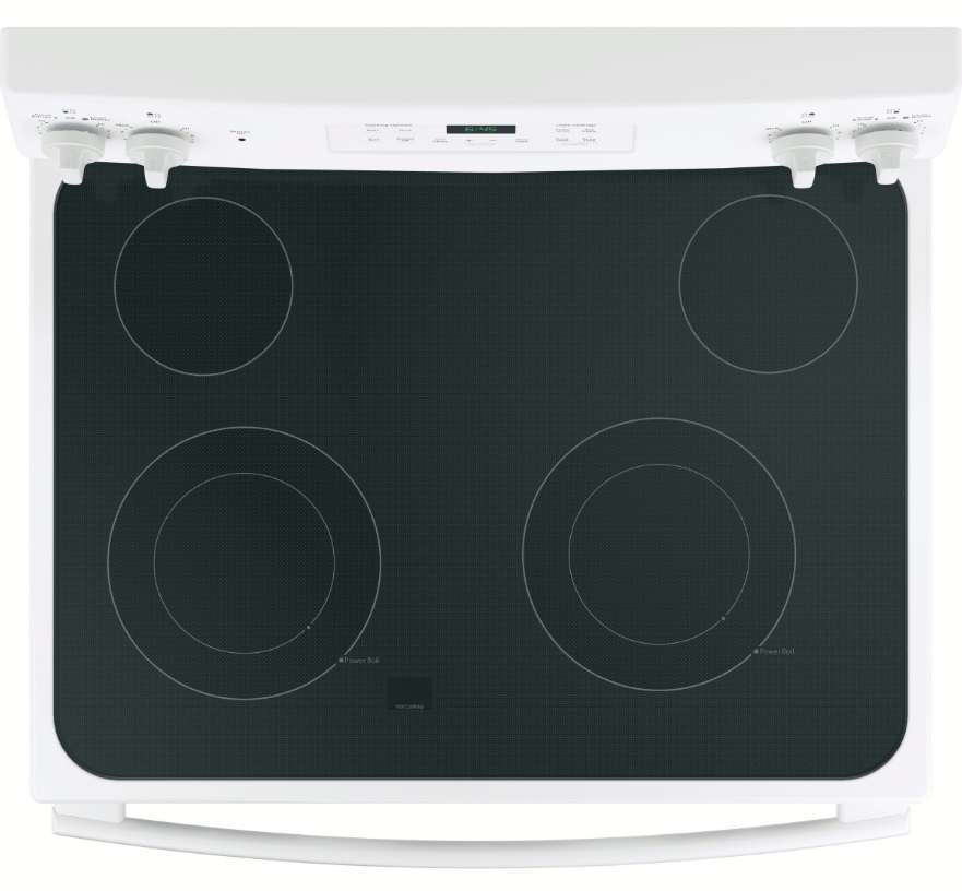 JB645DKWW GE 30" Freestanding Electric Range with Ceramic Glass Cooktop