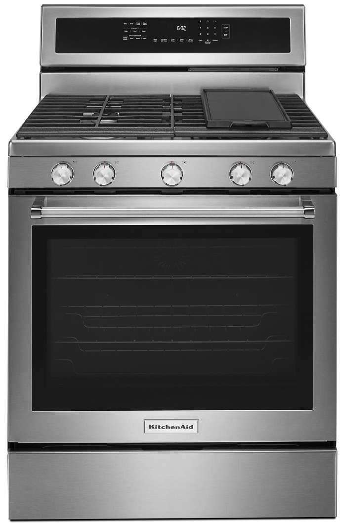 KFGD500ESS KitchenAid 6.0 Cu. Ft. 30" Gas 5 Burner Double Oven
