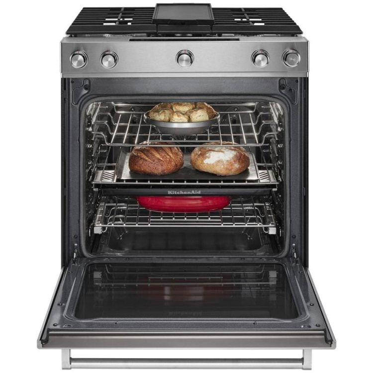 KSDB900ESS KitchenAid 7.1 Cu. Ft. 30" Dual Fuel 5 Burner Convection