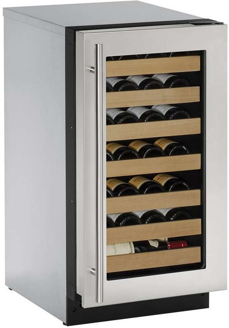 2218WCS-00B U-Line 2000 Series 18" Wide Wine Captain with Digital Convection Cooling - Reversible Hinge - Stainless Steel