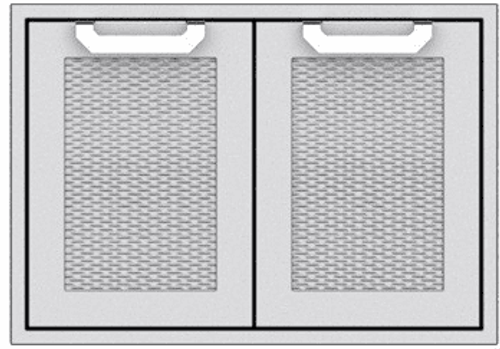 AGSD30 Hestan 30" Double Storage Doors - Marquise - Stainless Steel