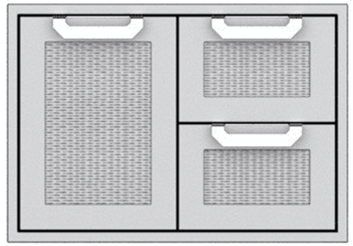 AGSDR42 Hestan 42" Double Drawer and Storage Door Combination - Stainless Steel
