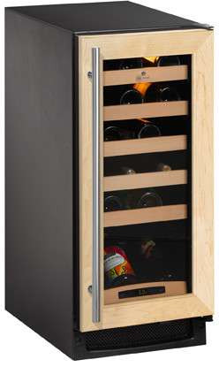 2115WCOL-00 U-Line 2000 Series Undercounter 24 Bottle Wine Captain - Custom Overlay - Field Reversible - CLEARANCE