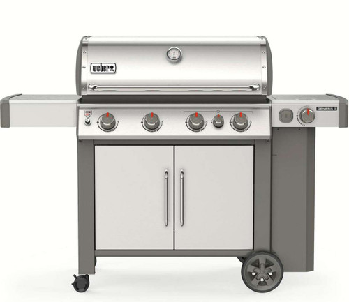 67006001 Weber Genesis II Series S-435 Outdoor Grill with Sear Station and Side Burner - Natural Gas - Stainless Steel