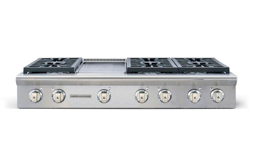 ARSCT-486GDN American Range Legend 48" Cooktop with 6 Sealed Burners & Griddle - Natural Gas - Stainless Steel