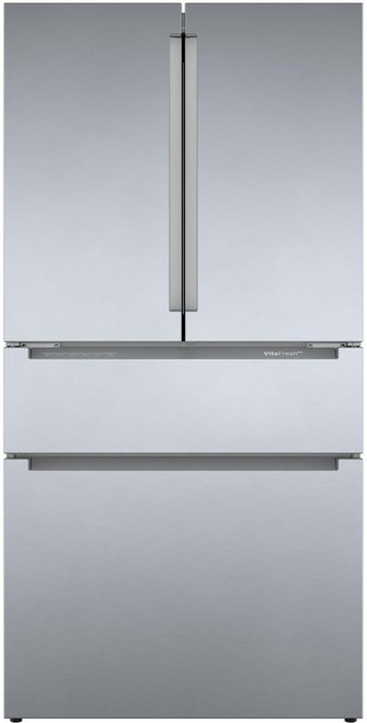 B36CL80ENS Bosch 36" 800 Series 20.5 Cu Ft. Counter Depth French Door Refrigerator - Stainless Steel with Recessed Handles