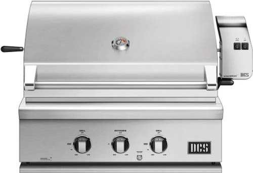 BH130RL DCS 30" Series 7 Built-In Grill with Rotisserie with Full Surface Searing - LP Gas - Stainless Steel