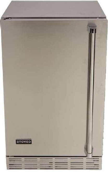 CBIRL Coyote 21" Left Hinge Outdoor Refrigerator with 4.1 cu. ft. Capacity and 3 Wire Shelves - Stainless Steel