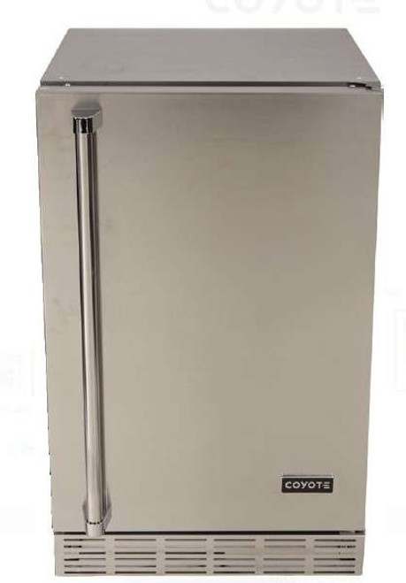 CBIRR Coyote 21" Right Hinge Outdoor Refrigerator with 4.1 cu. ft. Capacity and 3 Wire Shelves - Stainless Steel