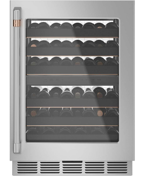 CCP06DP2PS1 Cafe 24" Wine Center with Wifi and LED Light Wall - Stainless Steel Brushed Stainless Steel Handle