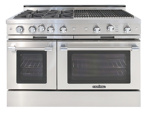 CGSR484BBL Capital Grand Chef 48" Gas Range with 4 Open Burners and 24" Grill - Liquid Propane - Stainless Steel
