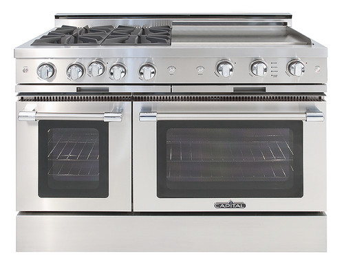 CGSR484GGL Capital Grand Chef 48" Gas Range with 4 Open Burners and 24" Griddle - Liquid Propane - Stainless Steel