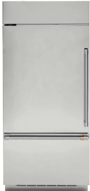 CDB36LP2PS1 Cafe 36" Smart 21.3 cu ft Built In Bottom Freezer Refrigerator - Left Hinge - Stainless Steel with Brushed Stainless Handles