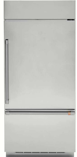 CDB36RP2PS1 Cafe 36" Smart 21.3 cu ft Built In Bottom Freezer Refrigerator - Right Hinge - Stainless Steel with Brushed Stainless Handles