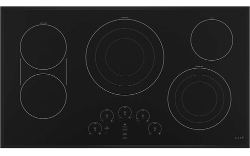 CEP90361NBB Cafe 36" Built In Electric Cooktop with 5 Elements and Touch Controls - Matte Black